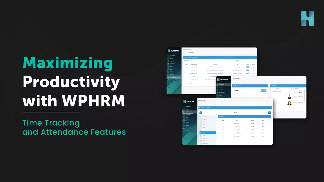 Maximizing Productivity with WPHRM Time Tracking and Attendance Features